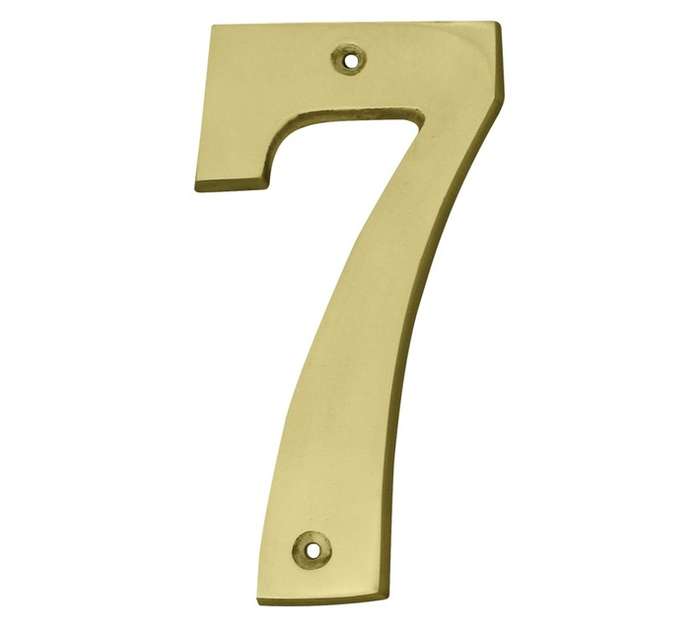 Euro Brass Numeral 7 - Brass (175mm)