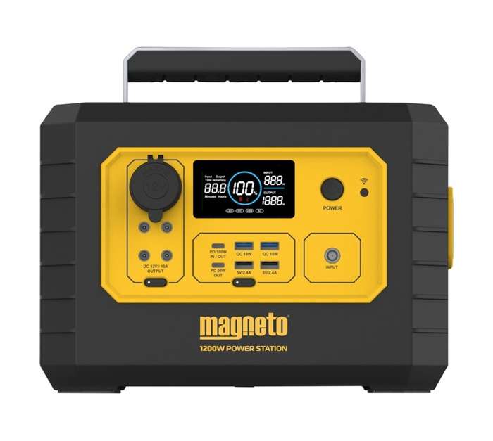 Magneto DBK512 Portable Power Station - Yellow/Black (1200W)