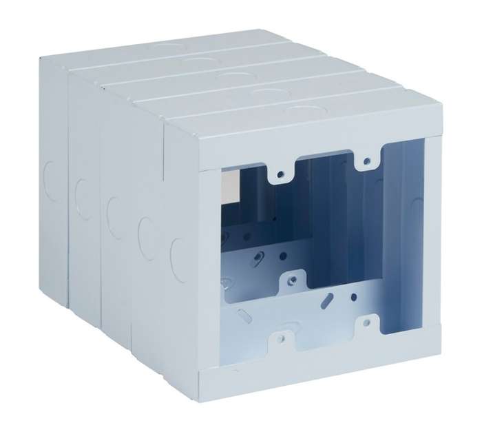 Proton Prepack 5 x PVC Plug Extension Boxes - White (100 x 100mm)