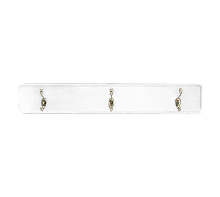 Shelfmate 3-Hook Coat and Hat Hook - White (590 x 230 x 100mm)