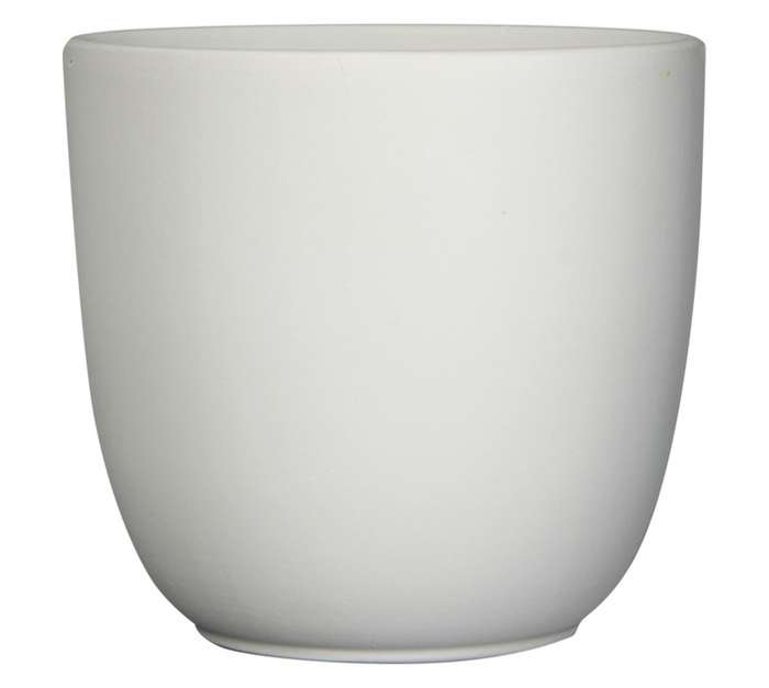 Round Tusca Pot - Matt White (135 x 135 x 130mm)