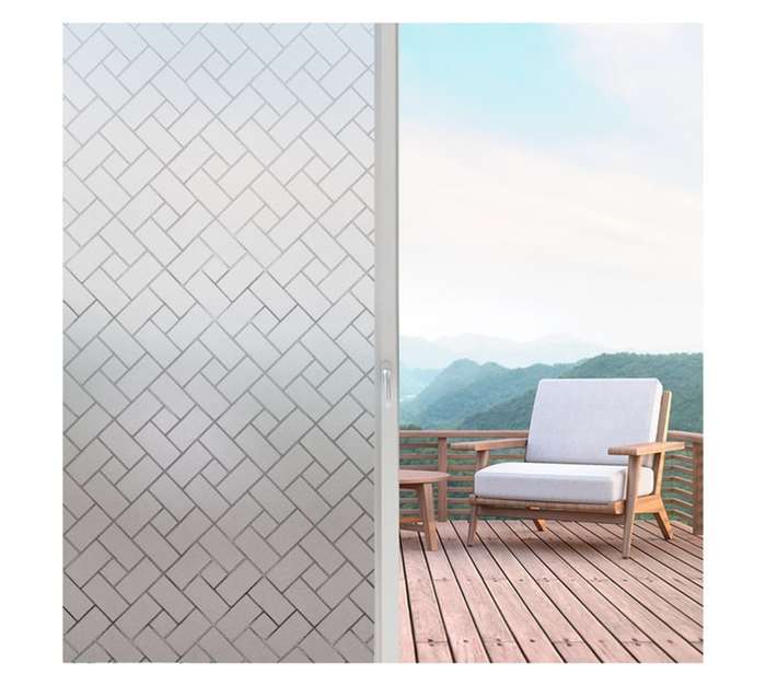 Upper Edge Static Lattice Window Frosting (2000 x 450mm)