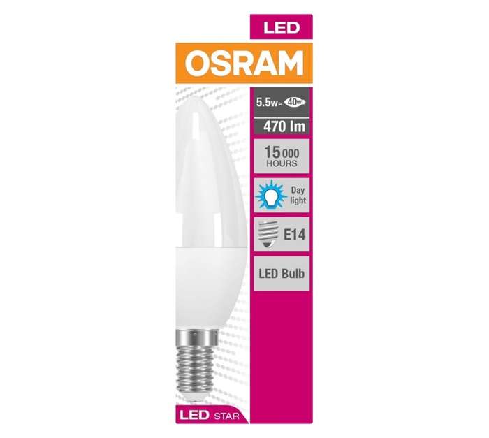 Osram LED Candle BC - Daylight (5.5w)