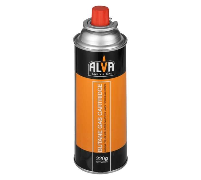 Alva Butane Canister 220g - Black