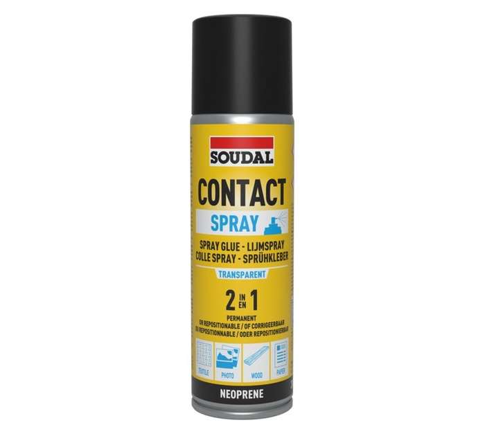 Soudal Contact Adhesive Spray - Clear (300ml)