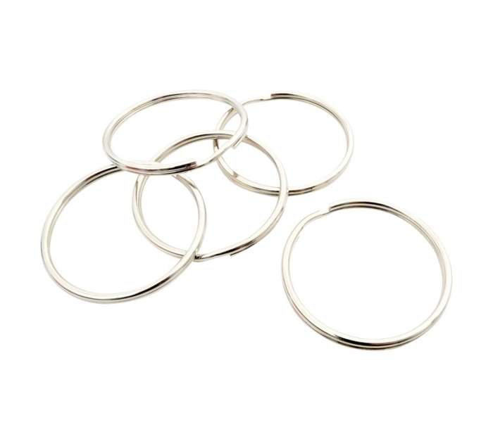 Jaguar 5 x Keyrings - Silver (51 x 51 x 4mm)