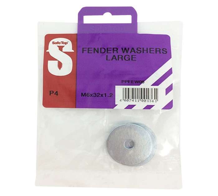 Safe Top PPFEW06 4 x M6 Large Fender Washers
