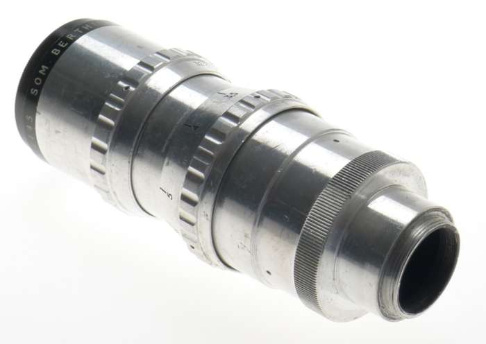 SOM BERTHIOT TELE-CINOR 1:4.5 f=14.5cm SILVER LENS C-MOUNT FITS BOLEX CAMERA H16