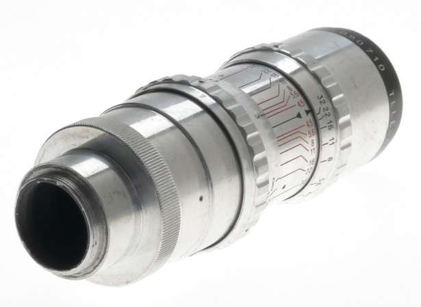 SOM BERTHIOT TELE-CINOR 1:4.5 f=14.5cm SILVER LENS C-MOUNT FITS BOLEX CAMERA H16