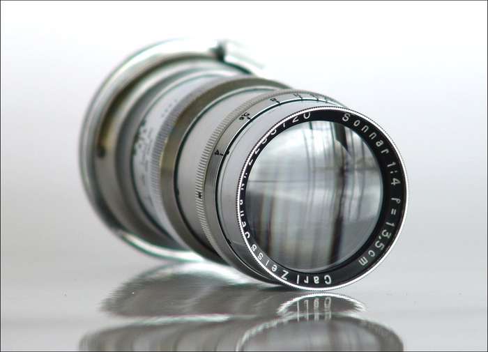 CONTAX ZEISS SONNAR 4/135mm LENS EXPORT MODEL CAPS MINT