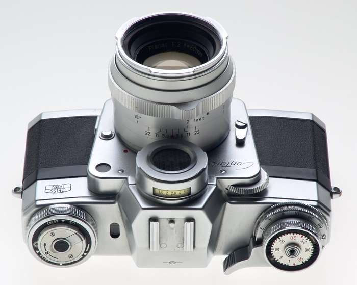 ZEISS CHROME CONTAREX SLR FILM CAMERA BULLS EYE PLANAR 2/50 CAP CASE f=50mm KIT