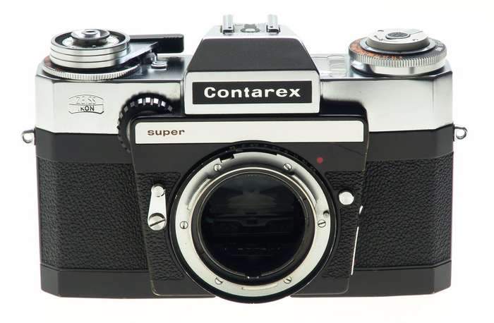 ZEISS CHROME CONTAREX SUPER SLR FILM CAMERA PLANAR 2/50 CAP CASE f=50mm KIT MINT