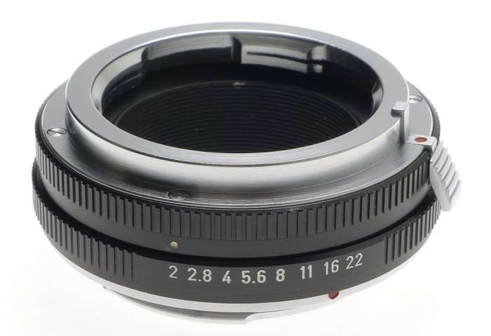 LEITZ 14127F WEZLAR BLACK M TO R LENS ADAPTER WITH APERATURE MINT CLEAN WORKING