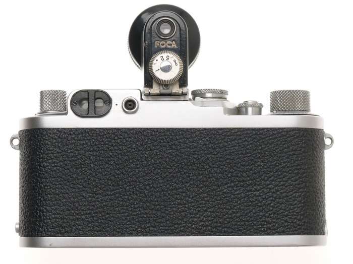 LEICA RED DIAL IIIf 35mm FILM CAMERA 3F LEITZ ELMAR 1:3.5/3.5cm M39 CASE FINDER