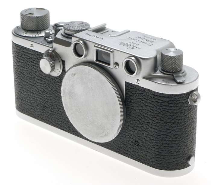 LEICA CHROME BODY 3F RANGEFINDER IIIF M39 MOUNT CAMERA SYNCH CABLE BLACK DIAL