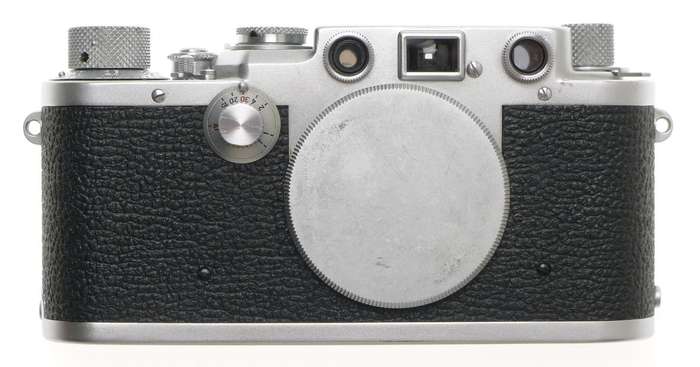 LEICA CHROME BODY 3F RANGEFINDER IIIF M39 MOUNT CAMERA SYNCH CABLE BLACK DIAL