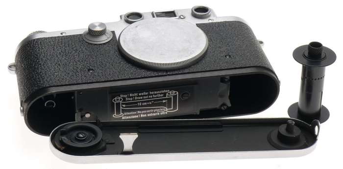 LEICA CHROME BODY 3F RANGEFINDER IIIF M39 MOUNT CAMERA SYNCH CABLE BLACK DIAL