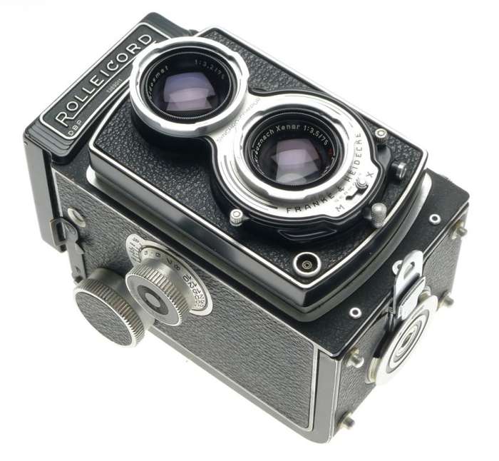 XENAR 3.5/75mm LENS TLR ROLLEICORD CAMERA FILTER CAP MX SHUTTER ROLLEINAR KIT