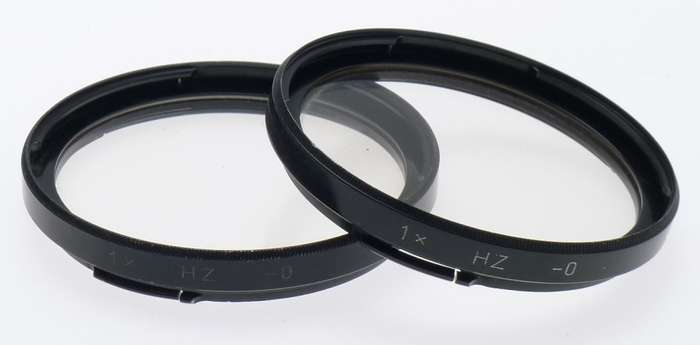 HASSELBLAD /50 CAMERA LENS FILTER 1x HZ -0 PAIR WITH CAPS FOR SALE WITH MANUAL