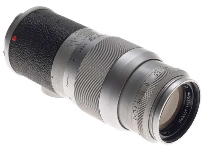 USED LEICA HEKTOR 4.5/13.5cm LEITZ f=135mm CAMERA CHROME LENS CAPS FITS M3 M8 M9