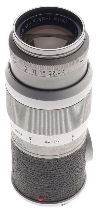 USED LEICA HEKTOR 4.5/13.5cm LEITZ f=135mm CAMERA CHROME LENS CAPS FITS M3 M8 M9