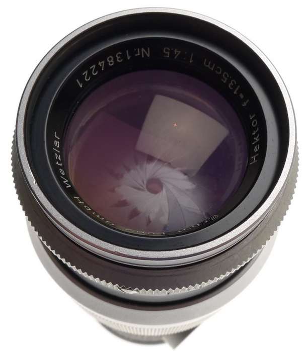 USED LEICA HEKTOR 4.5/13.5cm LEITZ f=135mm CAMERA CHROME LENS CAPS FITS M3 M8 M9