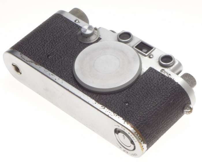 LEICA IIIc LEITZ M39 LTM RANGEFINDER CAMERA CHROME BODY USED WORKING MANUAL CAP