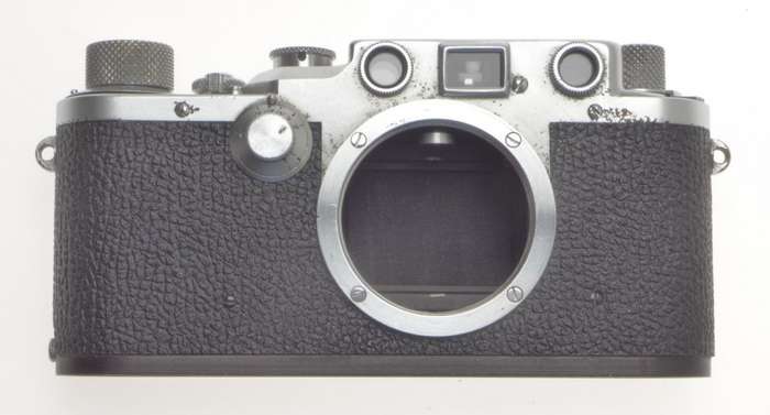 LEICA IIIc LEITZ M39 LTM RANGEFINDER CAMERA CHROME BODY USED WORKING MANUAL CAP