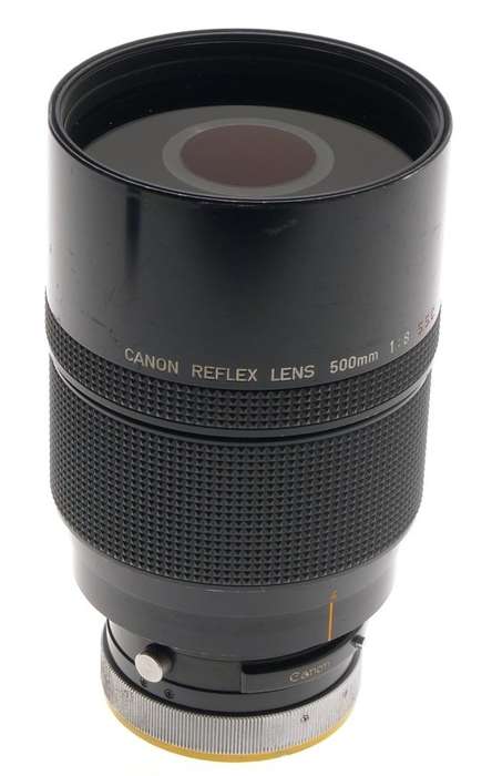 CANON SLR CAMERA BLACK REFLEX LENS 500mm 1:8 S.S.C FD MOUNT 8/500mm CLEAN CAP