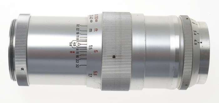 STEINHEIL CULMINAR 1:4.5 f=135mm CHROME TELE LENS M39 LEICA SCREW MOUNT CAPS