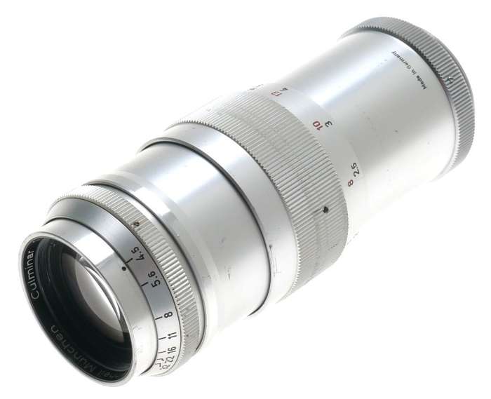 STEINHEIL CULMINAR 1:4.5 f=135mm CHROME TELE LENS M39 LEICA SCREW MOUNT CAPS