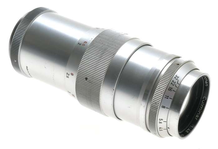 STEINHEIL CULMINAR 1:4.5 f=135mm CHROME TELE LENS M39 LEICA SCREW MOUNT CAPS