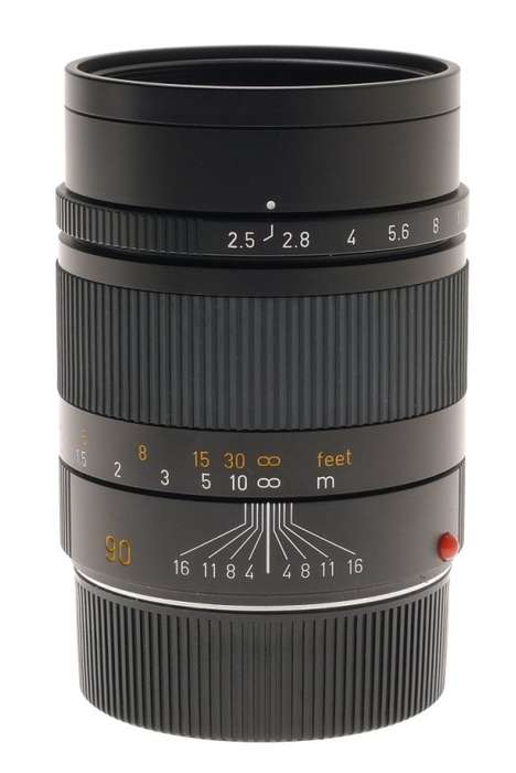 LEICA 1:2.5/90mm SUMMARIT-M CAMERA LENS M9 M3 BLACK 6 bit MONOCHROME GUARANTEE