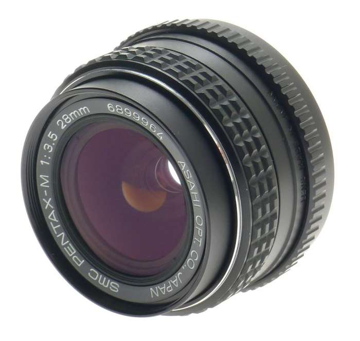 PENTAX-M SMC PRIME 1:3.5/28mm ASAHI BAYONET MOUNT SLR CAMERA LENS CAPS EXCELLENT