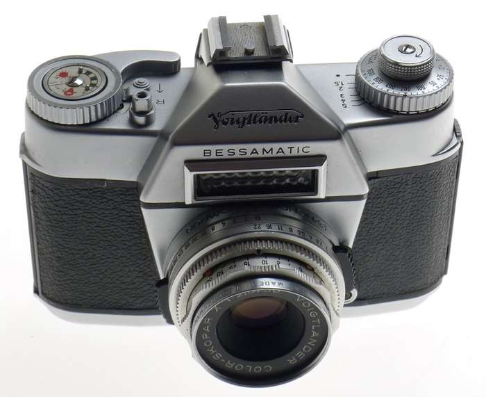 VOIGTLANDER 35mm SLR VINTAGE FILM CAMERA BESSAMATIC COLO-SKOPAR 1:2.8/50mm LENS