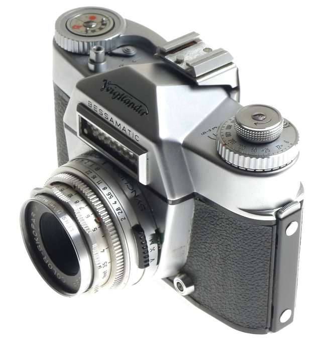 VOIGTLANDER 35mm SLR VINTAGE FILM CAMERA BESSAMATIC COLO-SKOPAR 1:2.8/50mm LENS