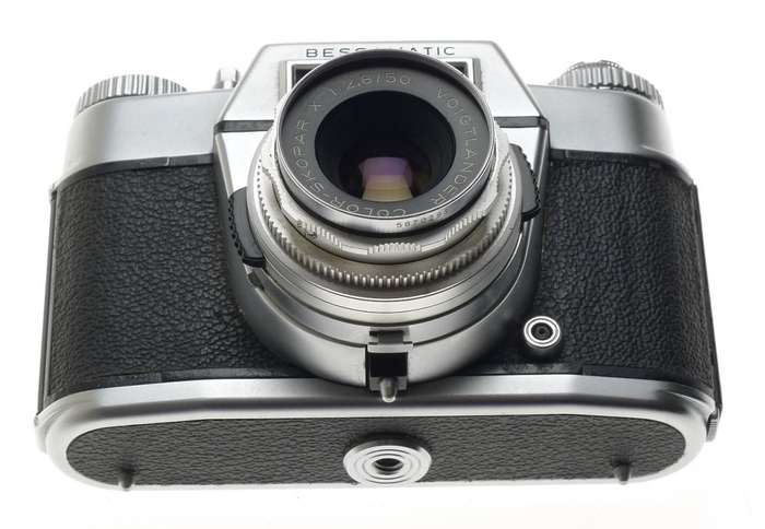 VOIGTLANDER 35mm SLR VINTAGE FILM CAMERA BESSAMATIC COLO-SKOPAR 1:2.8/50mm LENS