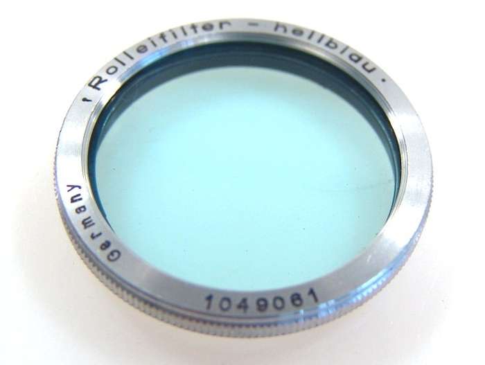 ROLLEIFLEX CAMERA BLUE FILTER HELLBLAU ROLLEIFILTER NR