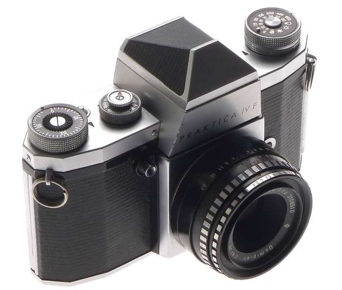 PRAKTICA IV F CHROME SLR 35mm CAMERA MEYER-OPTIK DOMIPLAN 2.8/50mm GOERLITZ f=50