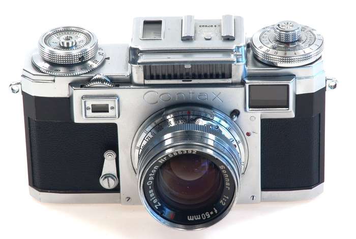 ZEISS IKON CONTAX IIIa CAMERA ZEISS-OPTON SONNAR 1:2 f=50mm RED T RARE LENS 2/50