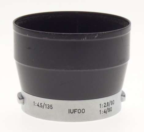 LEICA IUFOO black camera lens hood shade 1:4.5/135 Leitz Wetzlar for hektor