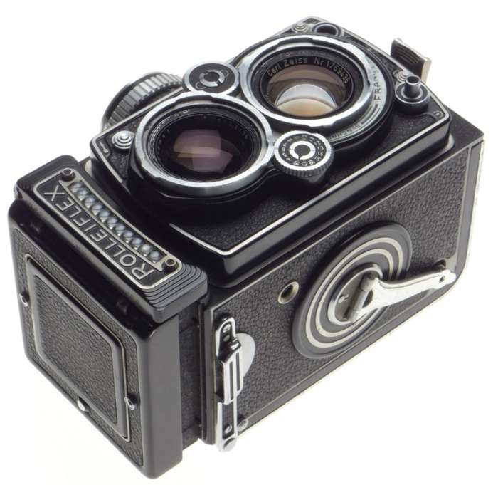 ROLLEIFLEX 3.5 f=75mm Zeiss Planar TLR medium format film camera 3.5/75 metered