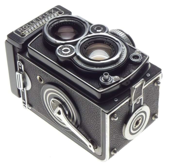 ROLLEIFLEX 3.5 f=75mm Zeiss Planar TLR medium format film camera 3.5/75 metered