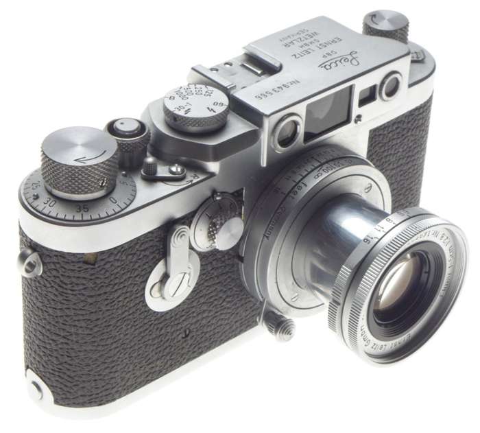 LEICA IIIg chrome 35mm rangefinder camera with 2.8/5cm Elmar 2.8 f=50mm lens kit