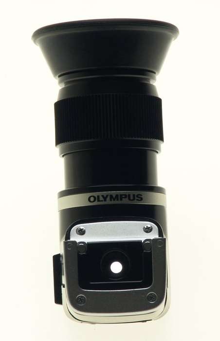 OLYMPUS SLR 35mm SLR CAMERA OM-SYSTEM RIGHT ANGLE VIEW FINDER 1.25x-2.5x CASED