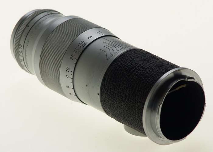 LEICA HEKTOR 4.5/135mm LEITZ f=135mm CAMERA CHROME LENS CAPS FITS M3 M8 M9 CLEAN