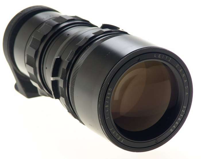 TELYT 1:4.8/280 LEICA VISOFLEX CANADA BLACK LENS f=280mm CAPS INCLUDED CLEAN NR