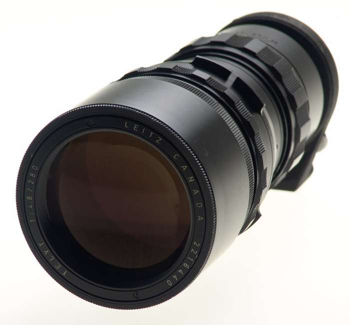 TELYT 1:4.8/280 LEICA VISOFLEX CANADA BLACK LENS f=280mm CAPS INCLUDED CLEAN NR
