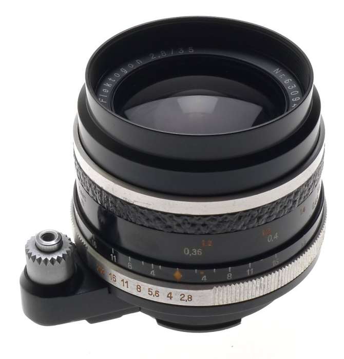 FLEKTOGON 2.8/35mm WIDE ANGLE ZEISS JENA CAMERA LENS CAPS CLEAN CONDITION f=35mm