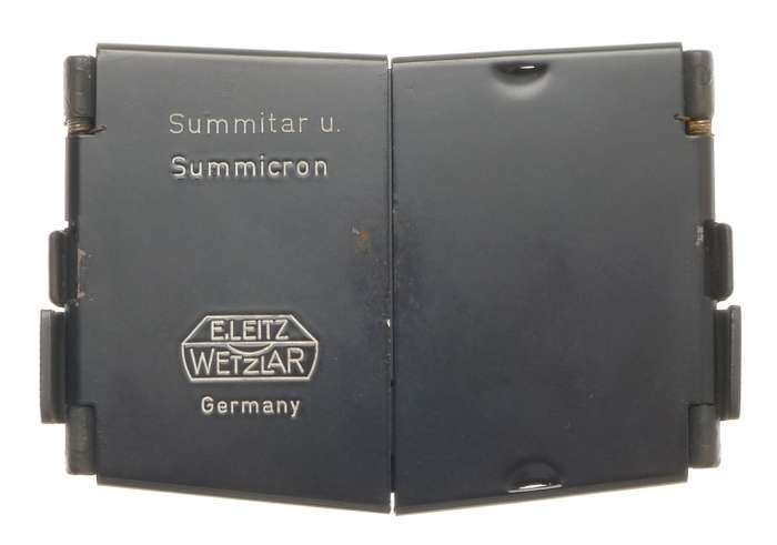 SUMMICRON 2/50 SUMMITAR U. COLLAPSIBLE LENS HOOD SHADE BLACK WETZLAR SOOFM POUCH